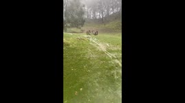 Mudslide sweeps away belongings after Hurricane Helene in Boone, North Carolina