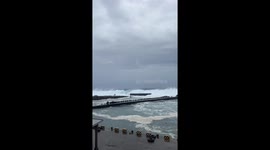 Waves batter coast as Typhoon Krathon approaches Taiwan