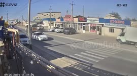 Driver's Quick Reaction Helped To Avoid Hitting Running Girls But Police Fine Him Anyway