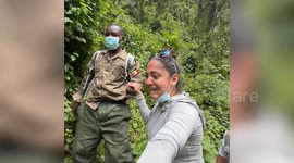 Woman fulfills lifelong dream to see gorillas after jungle trek
