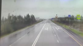 Russia: HGV Crashes At Full Speed Into Side Of Tanker Lorry