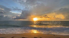 Spectacular Sunrise At Hollywood Beach