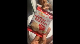 Baby Girl was enjoying her teething crackers until mommy decided too……