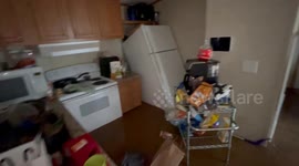 Deep Floodwater From Hurricane Helene Threatens Trailer Homes