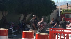 People Flee Lebanon headed for Syria