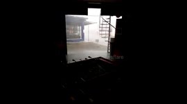 Person falls after door hits head during rainy shelter attempt