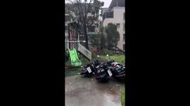 Destruction in Kaohsiung after Typhoon Krathon