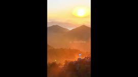 Sea of clouds on Mount Jiuhua in China's Anhui