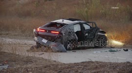 US, Los Angeles: Pomona Wrong Way Pursuit Crash Leaves 2 Suspects Ejected and Dead With CHP PIO Briefing On Camera