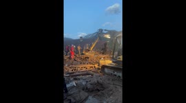 Extraction of casualties of landslide in Jablanica, Bosnia and Herzegovina