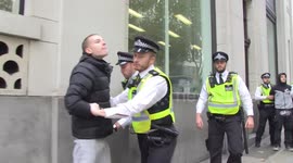 Scuffles and arrests as pro-Palestine and pro-Israel demonstrators face off in central London