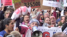 10,000s rally in support of Palestine and Lebanon in central London as 1-year anniversary of Israel-Hamas war approaches