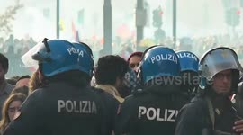 Pro-Palestinian demonstrators take to streets in Rome