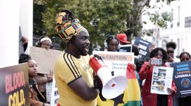 The Ghanaian community gathered outside the Ghana High Commission to highlight the deadly effects of ‘Gmalamsey,’ the illegal mining of gold.