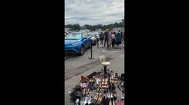part 2 POV: girl trying to thrift when random man pulls you across parking lot on skates