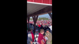 Large crowd gathers early for trump rally in Butler, Pennsylvania