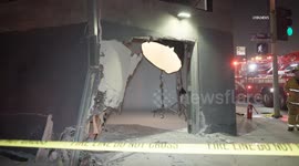US, Los Angeles: Boyle Heights Vehicle Crashes Into Building