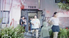US, Los Angeles: Van Nuys 1 Unit Burns in Apartment Building Trapped People Saved