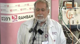 Professor Miki Halberthal, director-general of  Rambam Health Care Campus speaks at the largest underground hospital which can withstand bombardment and attacks