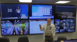 Professor Miki Halberthal, director-general of  Rambam Health Care Campus at a command center of the largest underground hospital which can withstand bombardment and attacks in Haifa