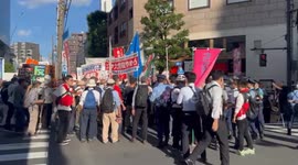 Japan: Clash Erupts At Protest Against Gaza Attacks Near Israeli Embassy In Tokyo