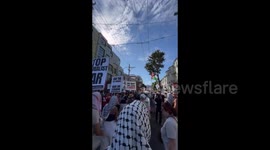 US: Massive protest in support of Palestine and Lebanon in San Francisco