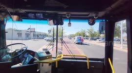 Several injuries as bus collides with car turning at red light in New Mexico