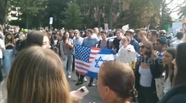 Pro-Israel and pro-Palestine groups gather in NYC to mark 1 year since Hamas' October 7 attacks