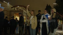 US, Los Angeles: Westwood UCLA Jewish Students Hold Oct 7 Vigil On Campus Part 1 Students Speak On Camera