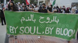 US, Los Angeles: Westwood UCLA Middle East Protests Part 3