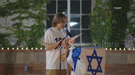 US, Los Angeles: Westwood UCLA Jewish Students Hold Oct 7 Vigil on Campus Part 2 With Speakers On Camera