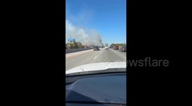 US: Grass Fire Snarls Traffic On I-49 In Northwest Arkansas