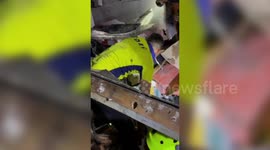 India: SDRF frees man trapped in overturned truck during late-night operation
