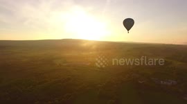 Stunning Drone Footage Of Hot Air Balloons At Golden Hour!