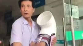 Four-year-old boy's head gets stuck in pipe