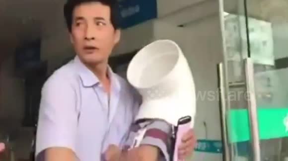 Four-year-old boy's head gets stuck in pipe