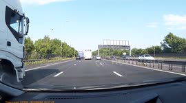 Lorry collides with car on motorway