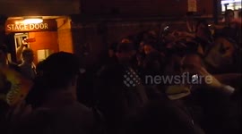 Harry Potter Fans Wait Outside The Stage Door