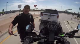 RAW FOOTAGE: Police threaten to ticket me for honking/saying get off phone