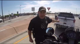 Police threatens to give motorcyclist ticket for honking horn