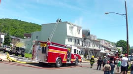 20160610 3rd Alarm Row-Home fire - 929 Walnut Street, Ashland, Pa