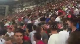 Clashes between Russian and English fans during Euro 2016 match