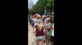 Hundreds line up to donate blood at Orlando blood centre
