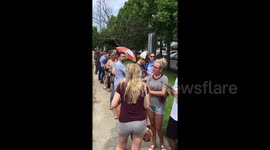 Hundreds line up to donate blood at Orlando blood centre