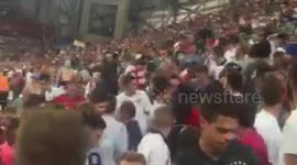 Clashes between Russian and English fans during Euro 2016 match
