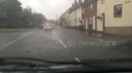 Flash flooding in Kegworth, Leicestershire, UK