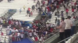 New footage of Russia vs England stadium clashes