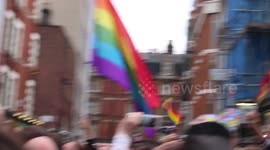 Crowd at Orlando Vigil in Soho, London
