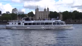 Bob Geldof's IN boat at the Tower Bridge during Nigel Farage's LEAVE EU flotilla on the Thames