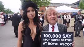 Protest Agaist Horse Deaths at Ascot